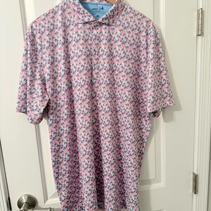 Johnnie O Pink and Blue Men's Shirt